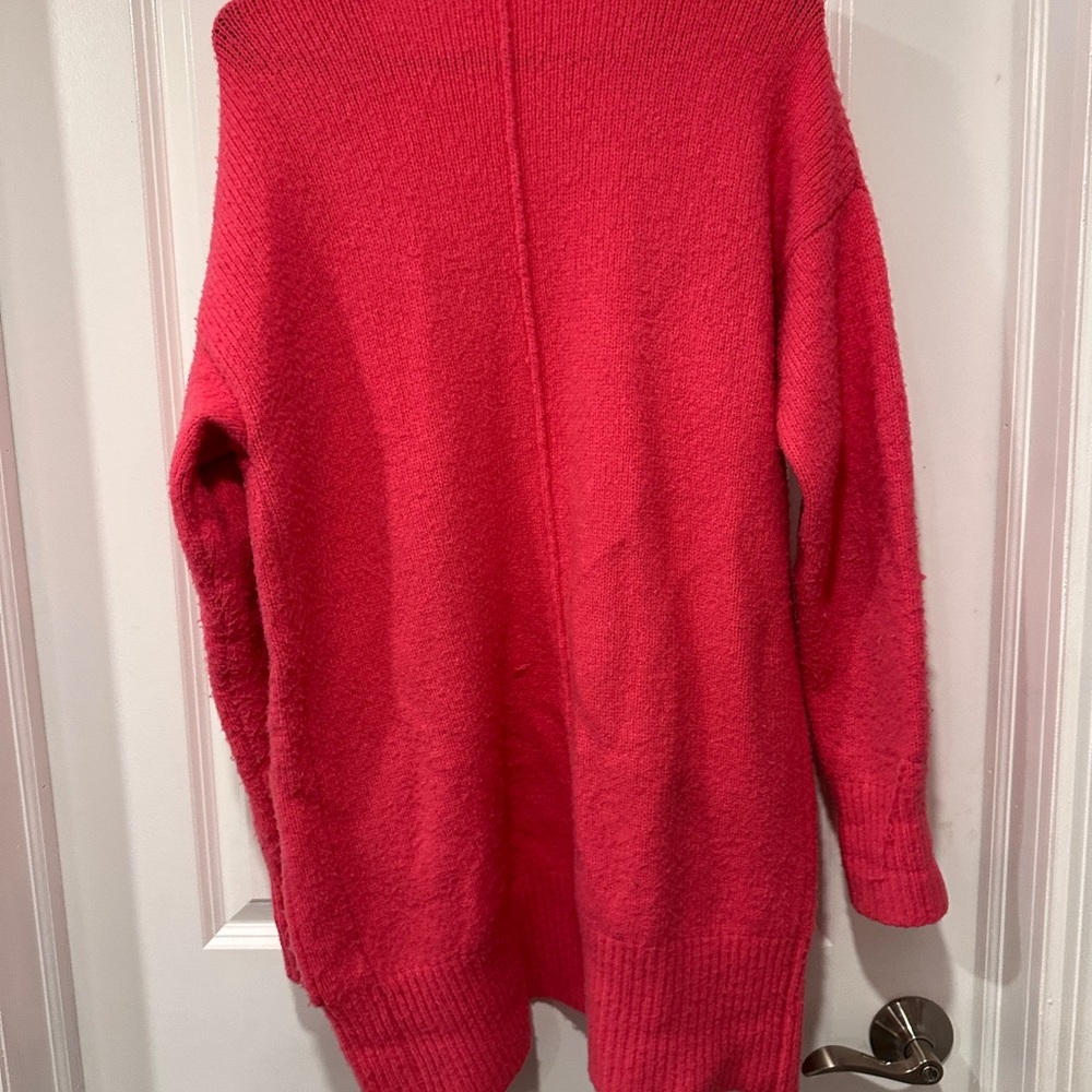 Elodie Pink Cozy Knit Cardigan Sweater - Picture 2 of 4